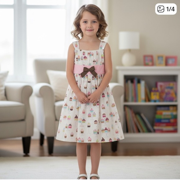 🍭Maggie & Zoe Colorful Cupcake Dress with Pink Accent Size 7 NWT - Picture 1 of 6